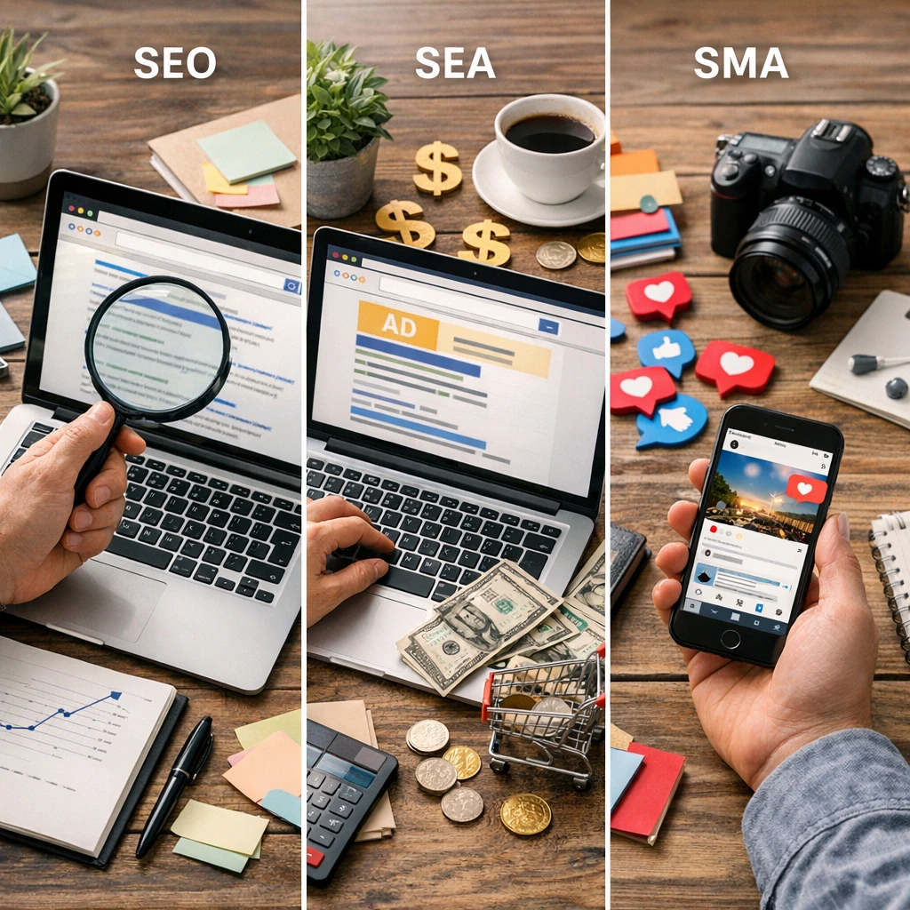 SEO, SEA, SMA : définitions et différences pour construire votre stratégie digitale