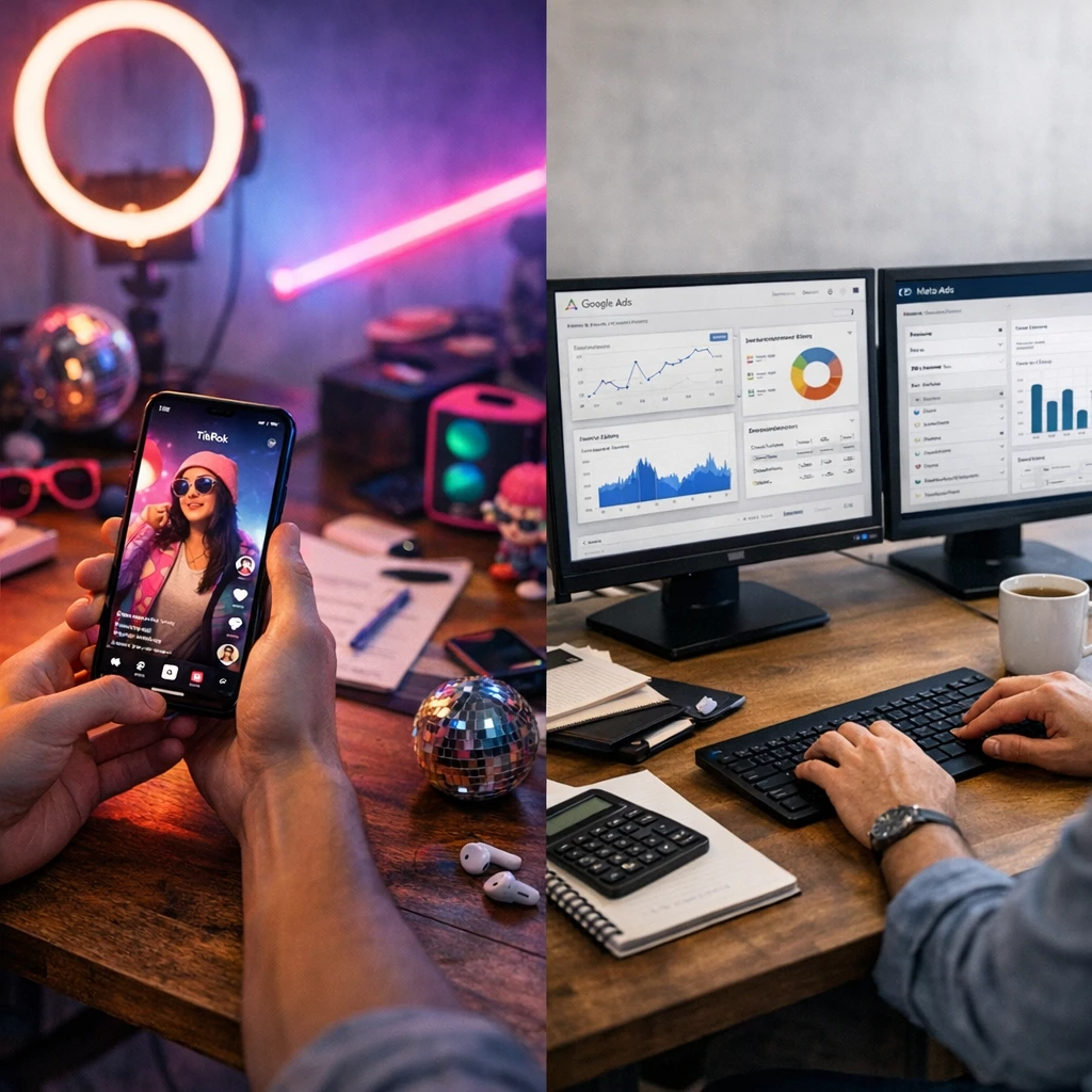 TikTok Ads vs Google Ads et Meta Ads : pourquoi la hype ne remplace pas la maturité