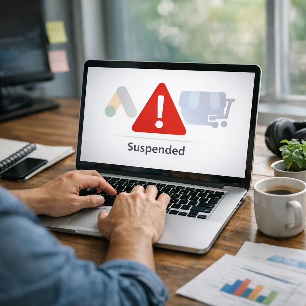 Compte Google Ads ou Merchant Center suspendu : comment le débloquer