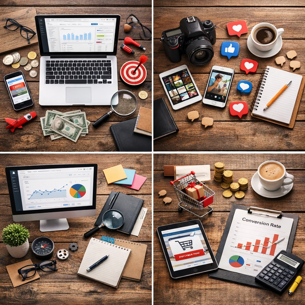 SEA, SMA, SEO, CRO : les 4 piliers d&rsquo;une stratégie d&rsquo;acquisition digitale complète