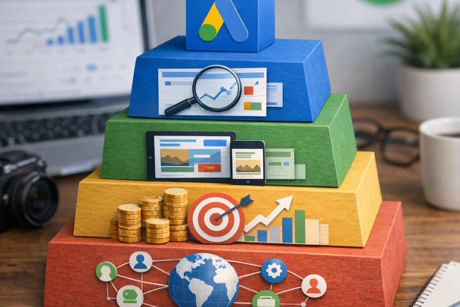 Structure Google Ads : les 4 niveaux à maîtriser pour des campagnes performantes