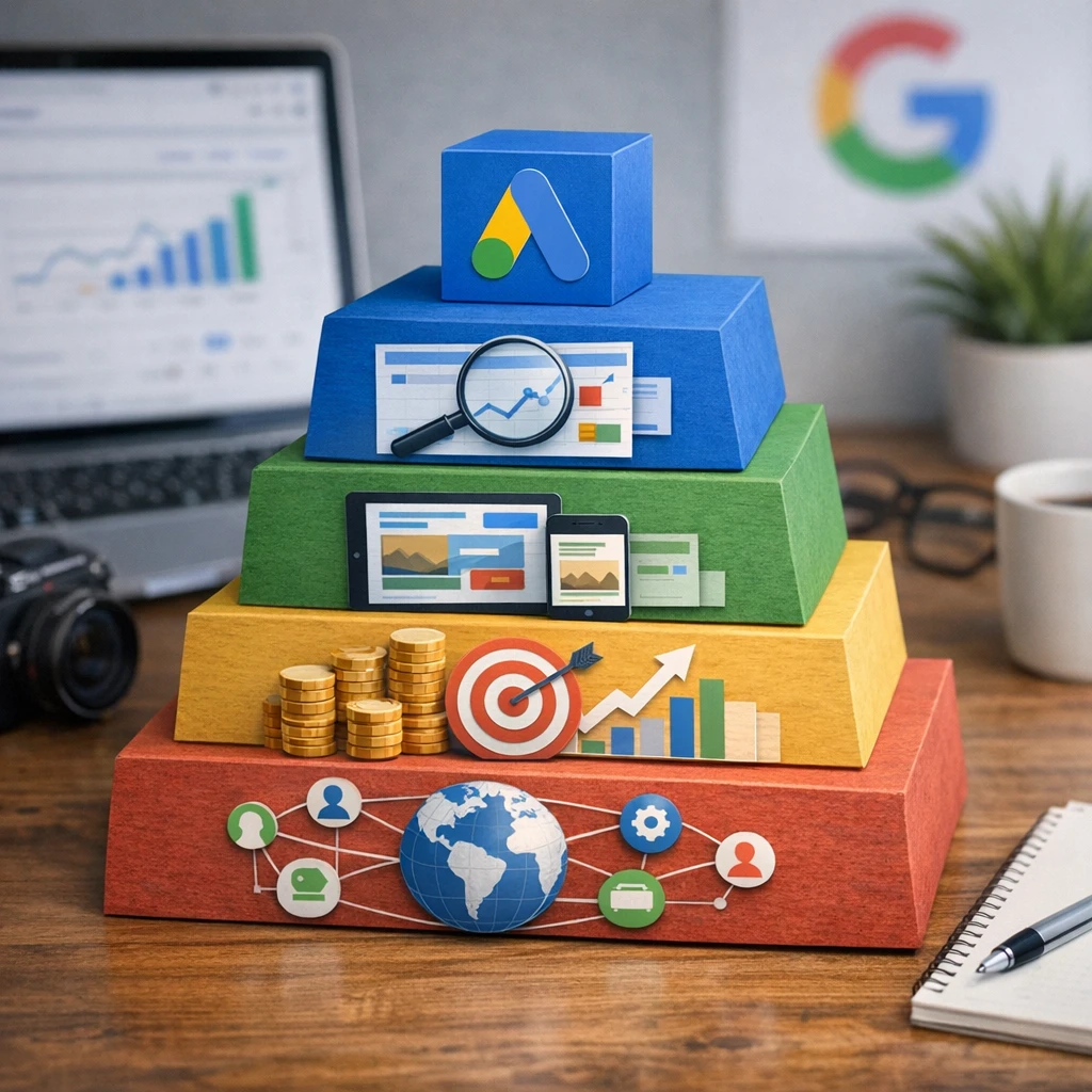 Structure Google Ads : les 4 niveaux à maîtriser pour des campagnes performantes