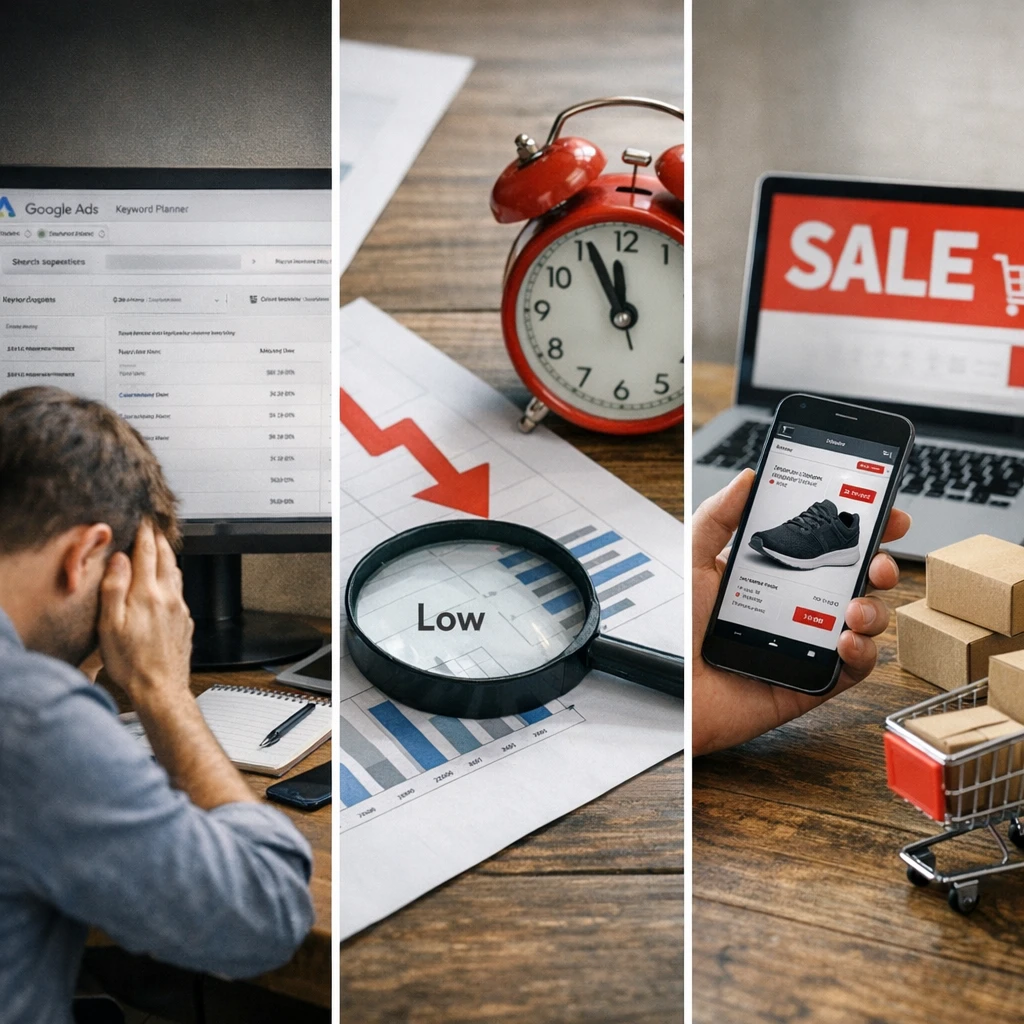 Keyword Planner Google Ads : 3 erreurs qui vous font perdre des ventes
